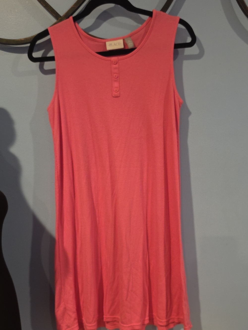 Place Girls' Bubble Gum Pink Ribbed Dress. Size XXL 16